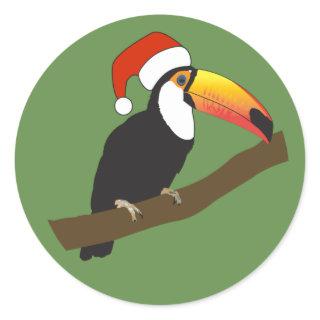 illusima Christmas Toucan Classic Round Sticker