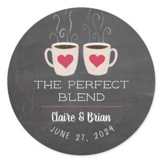 Illustrated Perfect Blend Heart Mugs Favor Classic Round Sticker