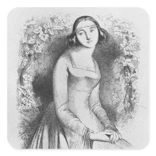 illustration from 'Lettres d'Heloise et Square Sticker