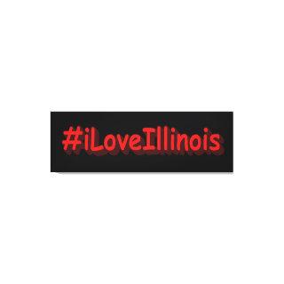 "#iLoveIllinois " Cute Design. Buy Now Canvas Print