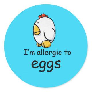 I'm allergic to eggs (more designs in store) classic round sticker