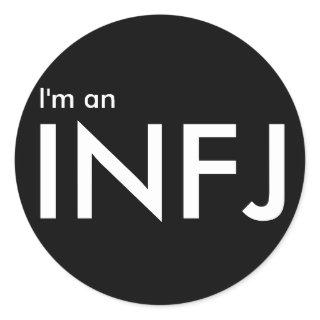 I'm an INFJ - Personality Type Classic Round Sticker