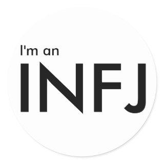 I'm an INFJ - Personality Type Classic Round Sticker