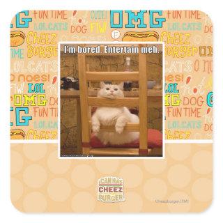 I'm bored. square sticker