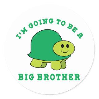 I'm Going To Be A Big Brother Classic Round Sticker