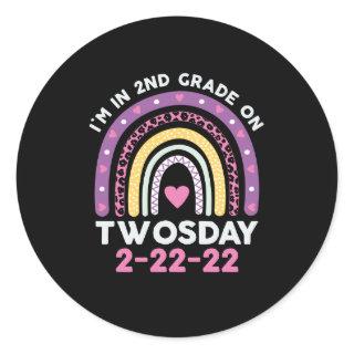Im in 2nd Grade On Twosday February 22nd 2022 Classic Round Sticker