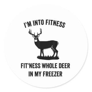 I'm Into Ness Deer Hunting Hunters Classic Round Sticker