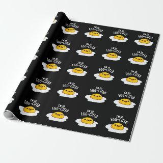 I'm So Egg-cited Funny Fried Egg Pun Dark BG