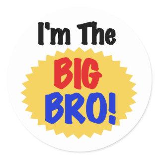 I'm the Big Bro Text Tshirts and Gifts Classic Round Sticker
