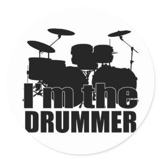 I'm the Drummer Classic Round Sticker