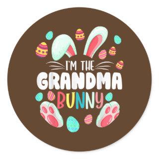 I'm The Grandma Bunny Matching Family Easter Classic Round Sticker