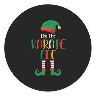 Im The Karate Elf Matching Christmas Classic Round Sticker