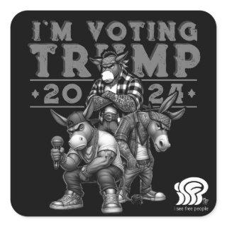 I'M VOTING for TRUMP 2024 Square Sticker