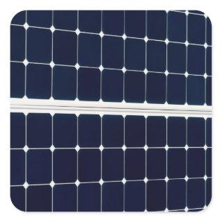 Image of a solar power panel funny square sticker