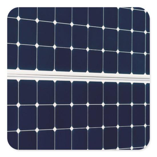 Image of a solar power panel funny square sticker