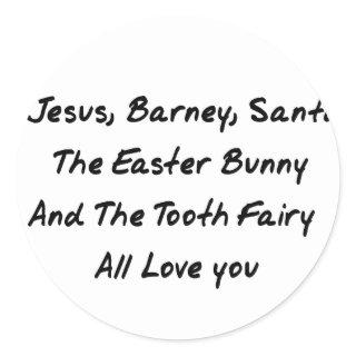 Imaginary Playmates Classic Round Sticker