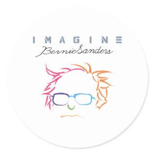 Imagine Bernie Sanders Classic Round Sticker