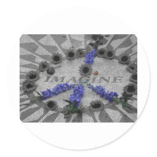 imagine classic round sticker