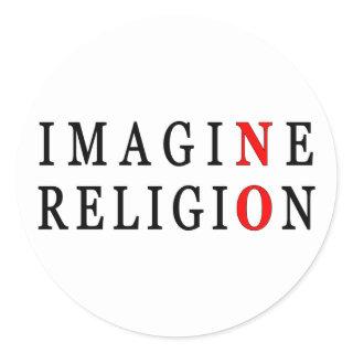 Imagine No Religion Classic Round Sticker