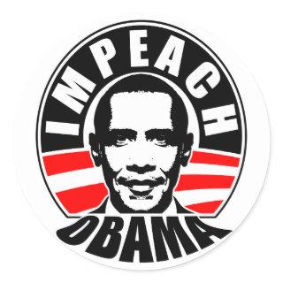 Impeach Obama Classic Round Sticker