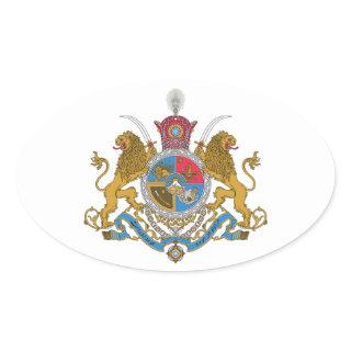 Imperial Coat of Arms of Iran (1925-1979) Oval Sticker