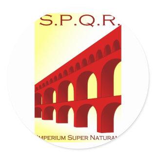 Imperium super naturam classic round sticker