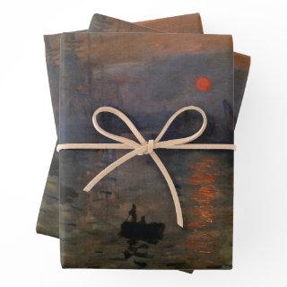 Impression Sunrise by Claude Monet, Vintage Art  Sheets