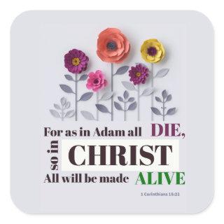In Christ Alive Bible Verse Christian Stickers