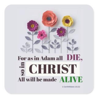 In Christ Alive Bible Verse Christian Stickers