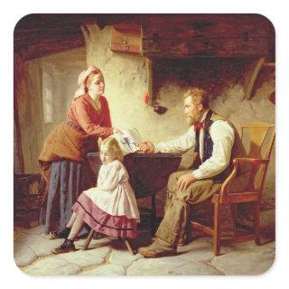 In Disgrace, 1875 (oil on canvas) Square Sticker