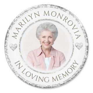 In Loving Memory Photo Classic Round Sticker