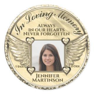 In Loving Memory Photo Classic Round Sticker