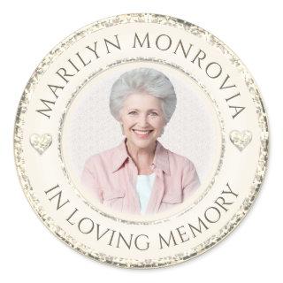 In Loving Memory Photo Classic Round Sticker