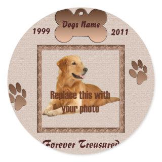 In Memory of Your Dog Classic Round Sticker