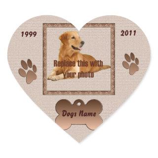 In Memory of Your Dog Heart Sticker