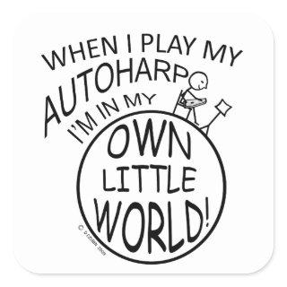 In My Own Little World Autoharp Square Sticker
