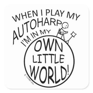 In My Own Little World Autoharp Square Sticker