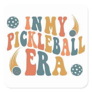 In My Pickleball Era, Funny Paddleball Saying Square Sticker