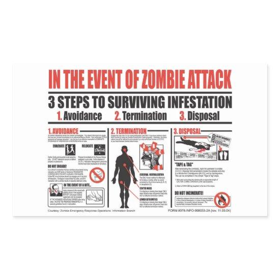 In The Event of Zombie Attack STICKERS
