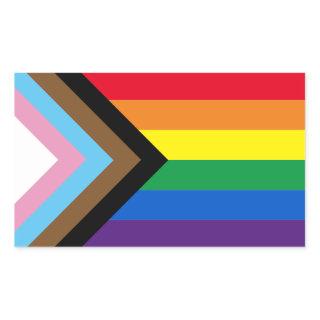 Inclusive rainbow Lgbtq gay diversity flag Rectangular Sticker