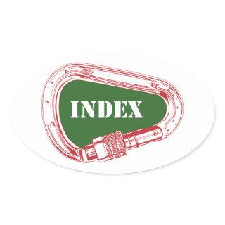 Index Climbing Carabiner Oval Sticker