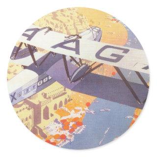 India by Imperial Airways Classic Round Sticker