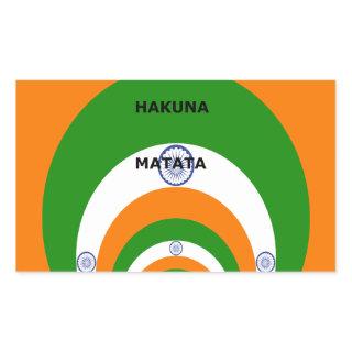India HAKUNA MATATA Rectangular Sticker