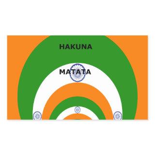 India HAKUNA MATATA Rectangular Sticker