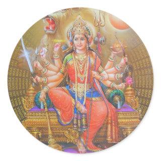 indian god classic round sticker