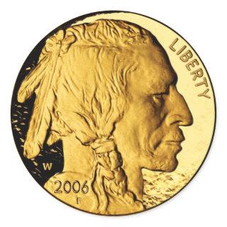 Indian Head Coin Classic Round Sticker