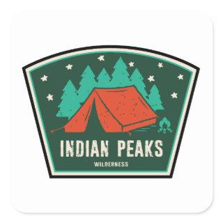 Indian Peaks Wilderness Colorado Camping Square Sticker