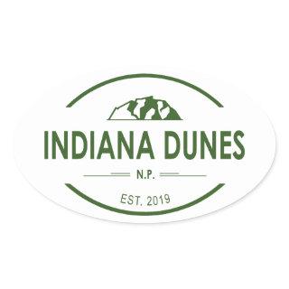 Indiana Dunes National Park Oval Sticker