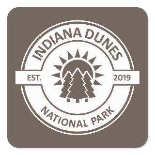 Indiana Dunes National Park Sun Trees Square Sticker