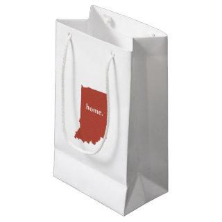 Indiana home silhouette state map small gift bag